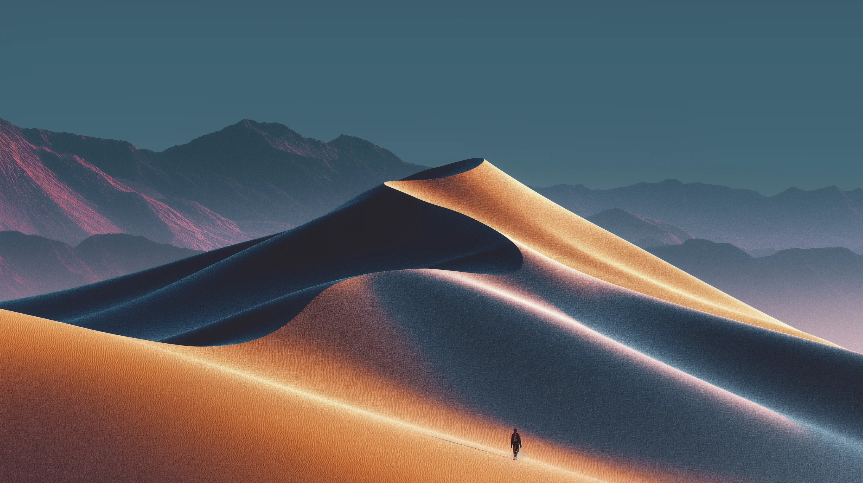 Desert dune landscape at twilight representing the calm of a Rythm-protected inbox